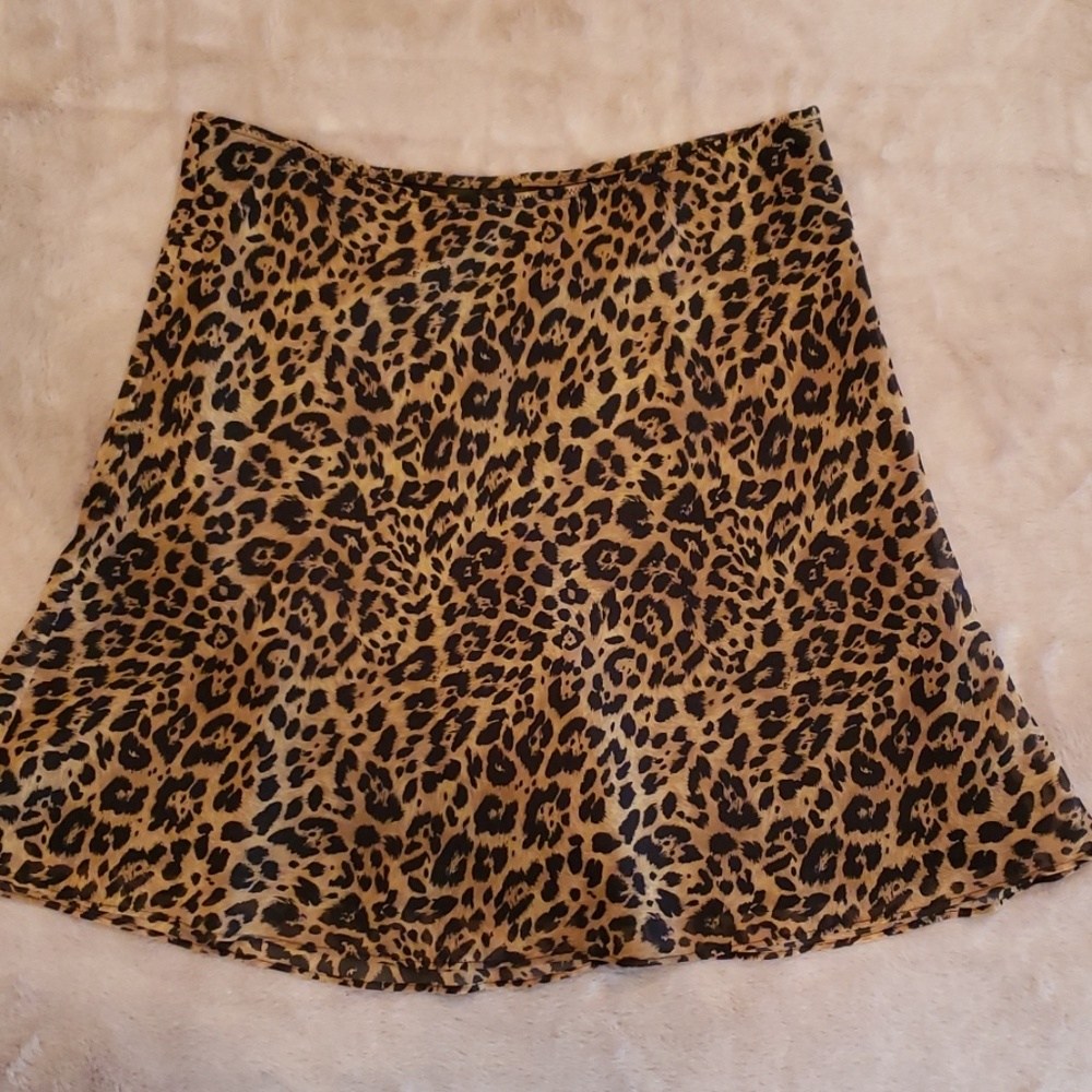 Express Leopard Skirt